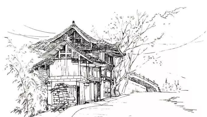 场景速写怎么画树,场景速写怎么画投影