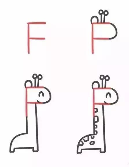 用字母画孩子的简笔画,如何用简笔画数字宝宝