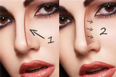 平鼻塌鼻梁怎么化妆才好看,塌鼻子鼻翼大怎么化妆