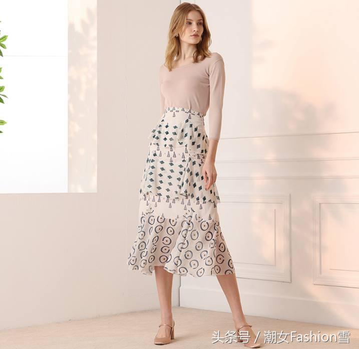优雅高腰a字半身裙长款,半身裙怎么搭配优雅时尚