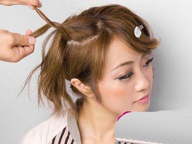 女士短发发型教程编发,过年发饰发型编发教程