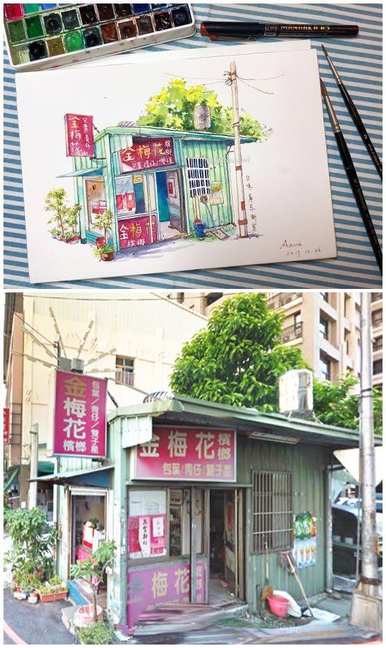 简单清新水彩画日漫,日本水彩风景画教程