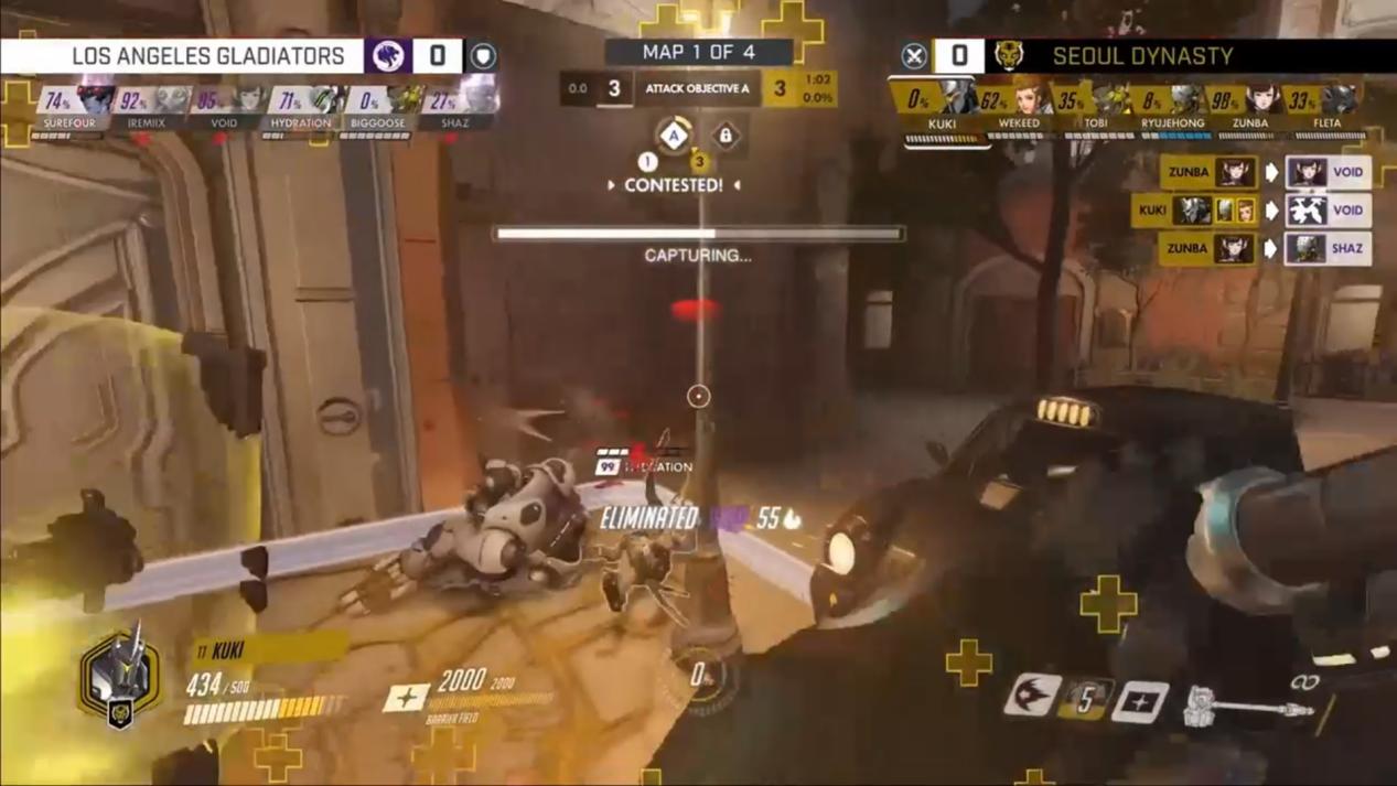 OWL常规赛4阶段第五周第三日：角斗士再掀王朝，燃料焰断英勇