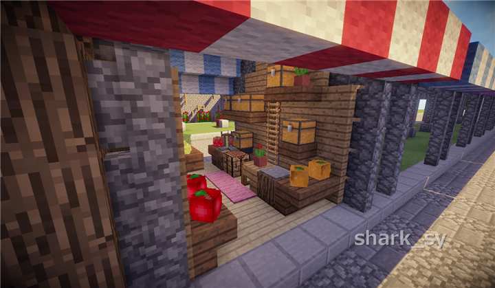 我的世界装饰工艺店铺教程,我的世界小摊店铺建筑教程