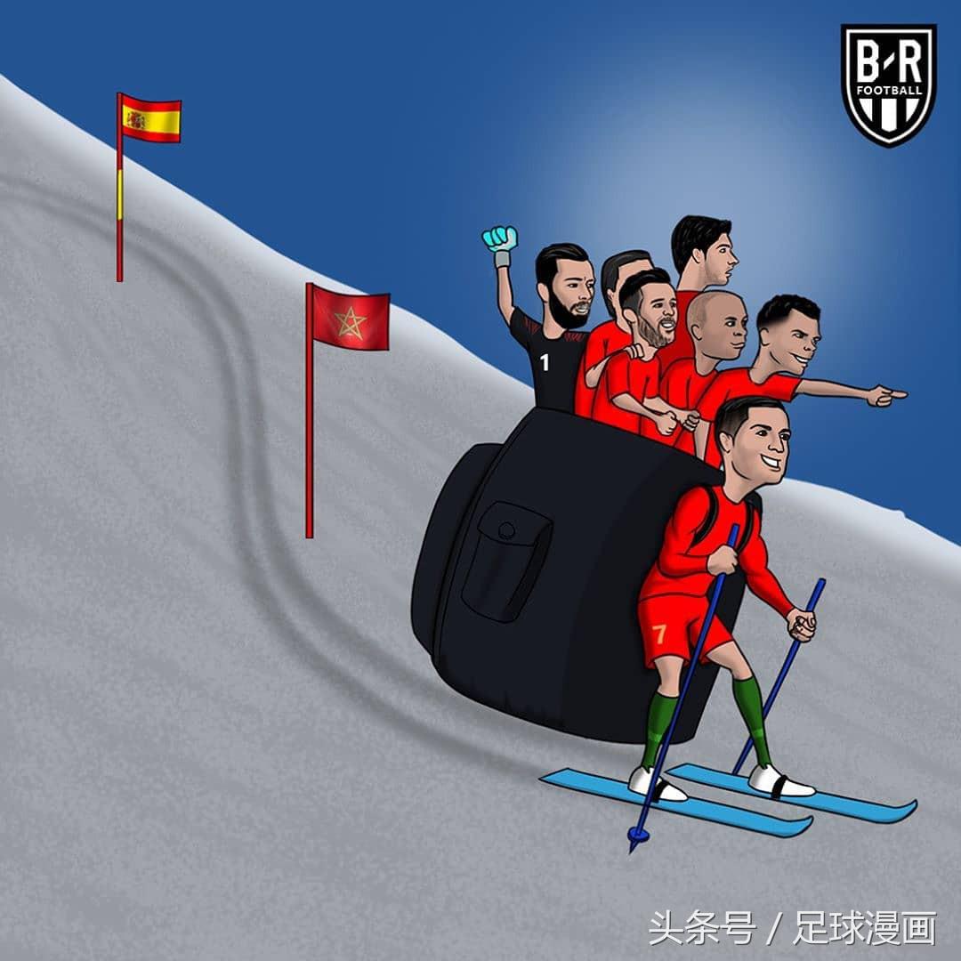 c罗卡塔尔世界杯漫画,c罗一个人扛起葡萄牙十年漫画图