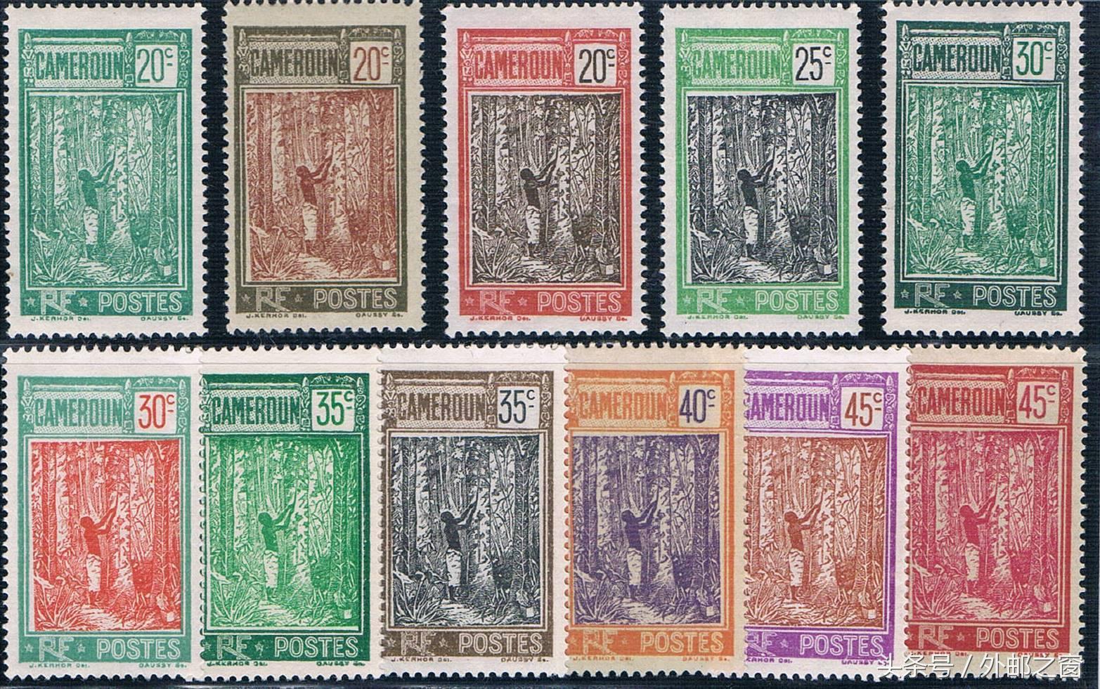 世界经典68国钱币邮票珍藏册,喀麦隆邮票