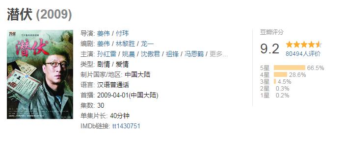 谍战剧9.7分以上谍战电视剧国产,近20年最经典的10部国产谍战剧