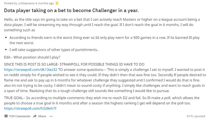 LOL：Dota玩家打赌一年上LOL王者6个月卡在黄金5网友：黄金5？