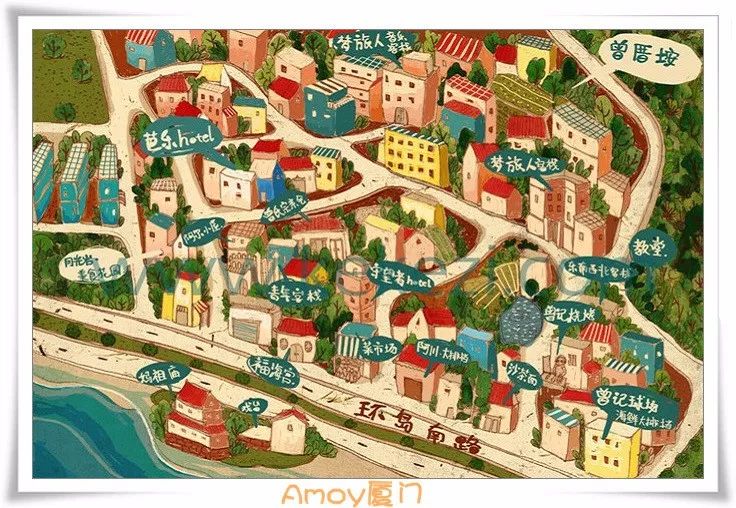 在画画中的真实感悟,厦门手绘地图简笔画