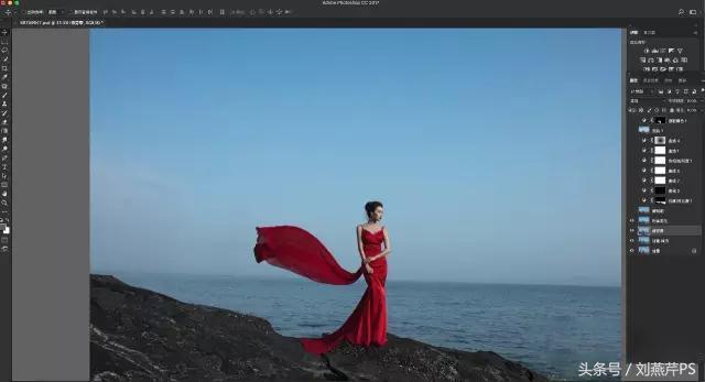 ps把海景的石头做出质感,ps海景人像修图教程