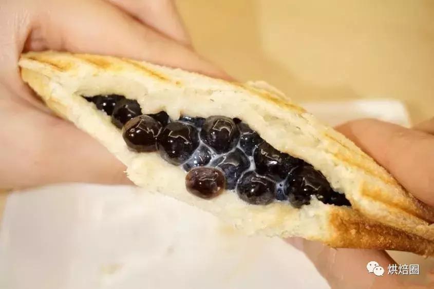 厦门黑糖珍珠爆浆吐司,网红珍珠爆浆面包