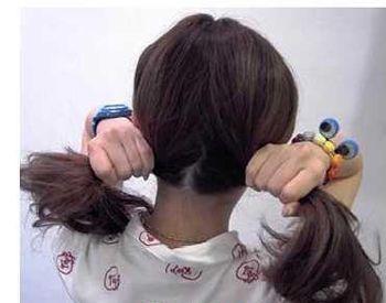 儿童盘发公主戴皇冠,7-12岁儿童简单盘发