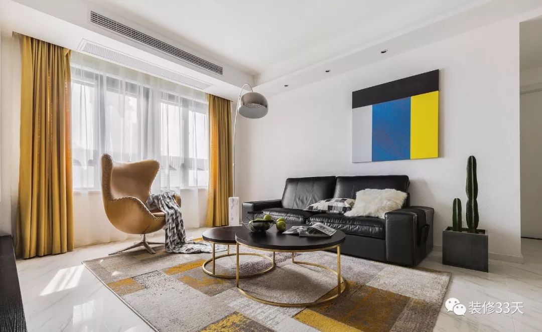 半包6万温馨的装修风格,6万装108平三室二厅一卫