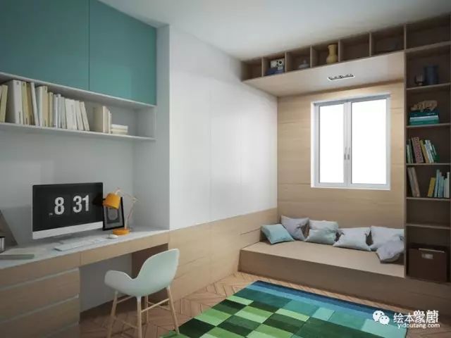 2平米独立小书房榻榻米,细长小书房想做成榻榻米
