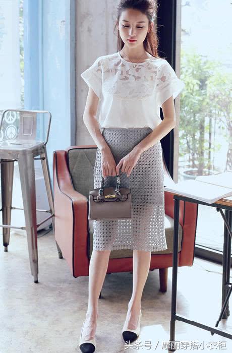 雪纺衫搭配半身裙的穿法,雪纺半身裙怎么搭配上衣夏季图片