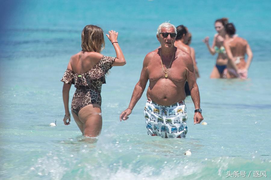 里皮的日光浴,里皮马尔代夫合影