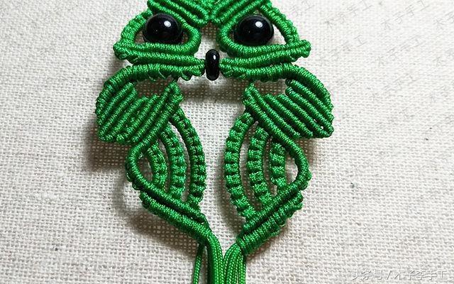 猫头鹰帽子编织图解,猫头鹰图案背心编织图解