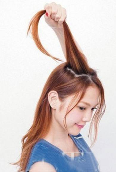 毛绒抓夹扎发教程,儿童简单扎发教程