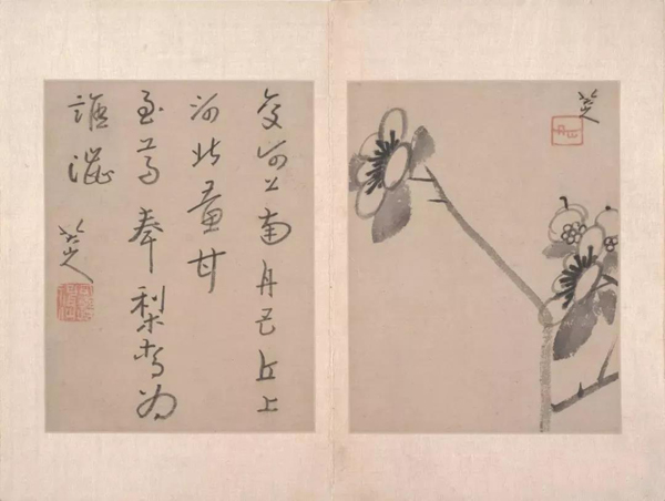 八大山人16幅山水花鸟作品赏析,八大山人山水花鸟图之七