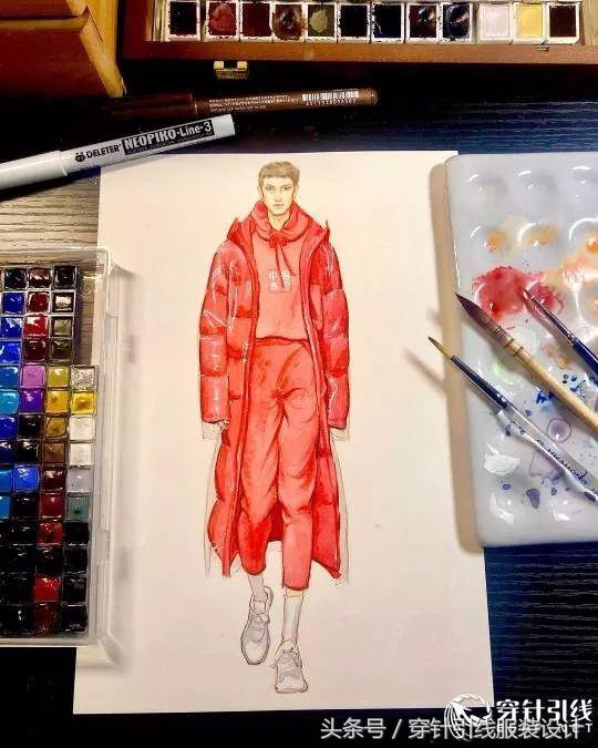日常服装手绘效果图,时装效果图手绘线稿