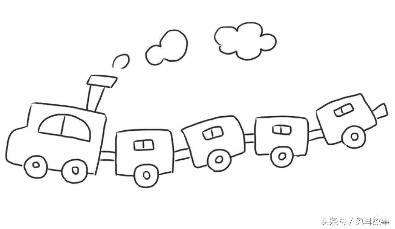 幼儿简笔画入门教学交通工具,儿童简笔画入门初学技巧汽车