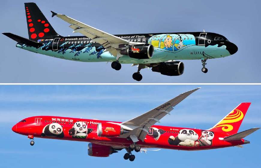 拼颜值：从卡通到球队标志，盘点世界各地酷炫而多彩的飞机机身