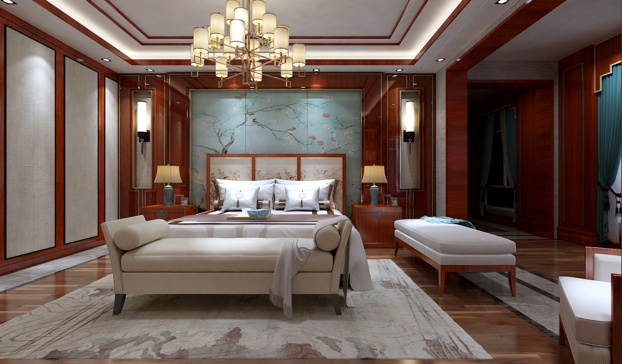 背景墙刺绣美艳绝伦墙布,手工简单刺绣背景墙