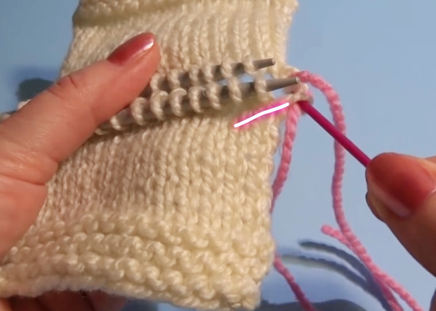 明月棒针艺术无缝缝合收针视频,棒针编织缝合方法视频