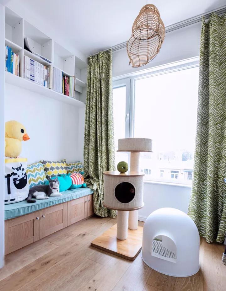 60㎡北欧风两居室，小吧台当电视背景墙，这设计真是666！