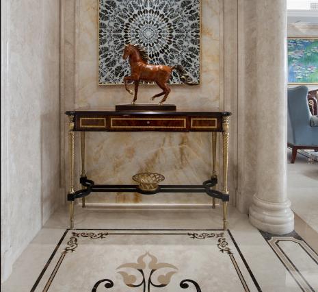 客厅瓷砖水刀拼花,客厅水刀拼花效果图大全