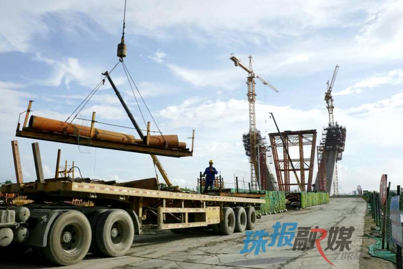 洪鹤大桥进展,珠海洪鹤大桥磨刀门主航道桥合龙