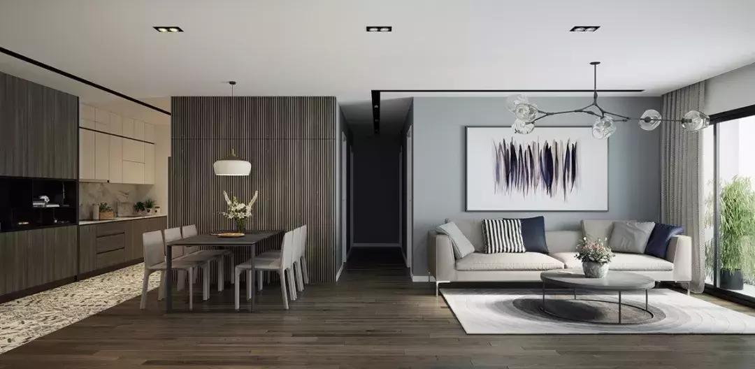 22平客厅美式风格,客厅开放式厨房效果图