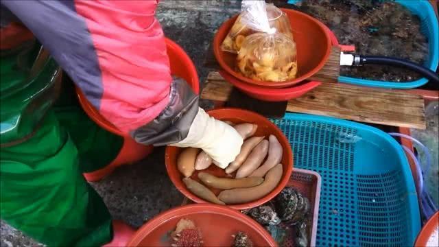 中游客去韩国旅游,买了10斤海肠,6斤海参!结账的时候无语了