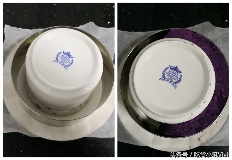 紫薯慕斯甜品,紫薯酸奶慕斯