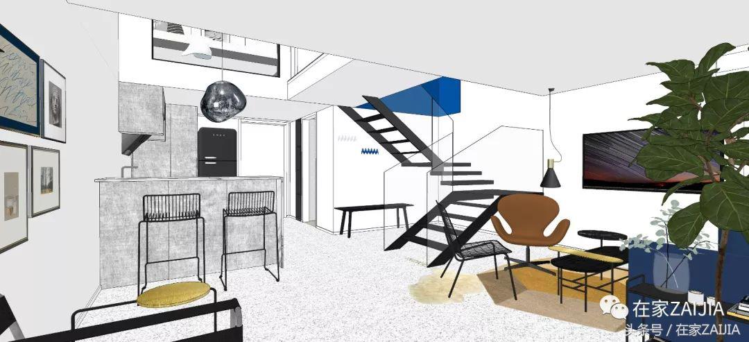 客厅正中放餐桌好吗,客厅放个大大的楼梯间