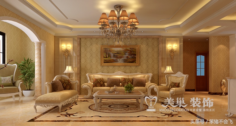 锦艺国际华都美域85平方装修,锦艺国际华都欧尚4居室