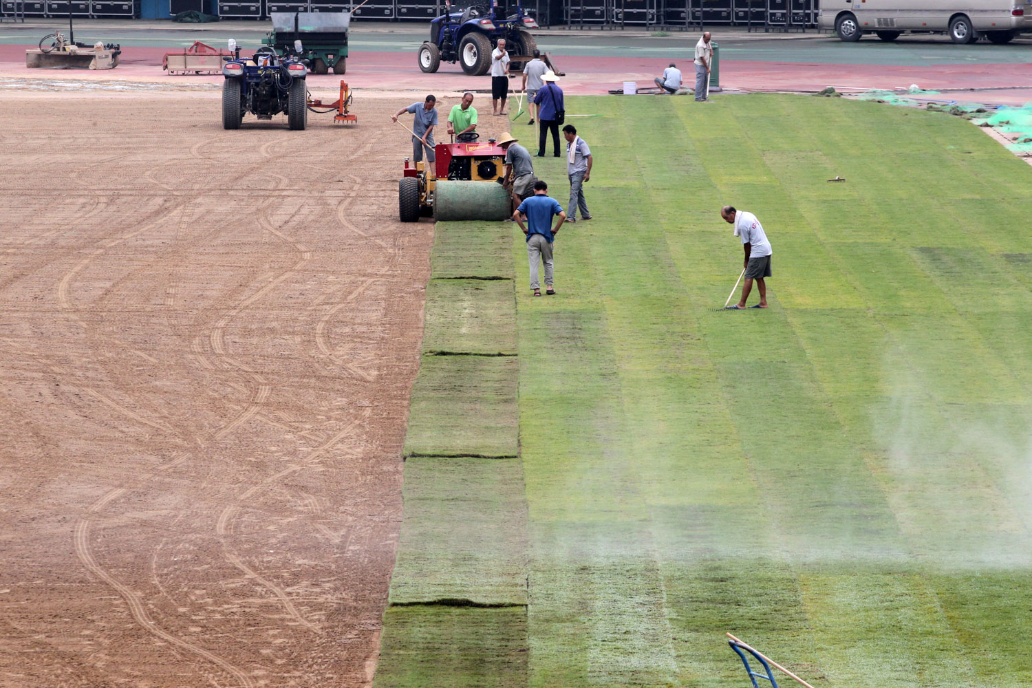河南建业绿化,河南建业新球场进程