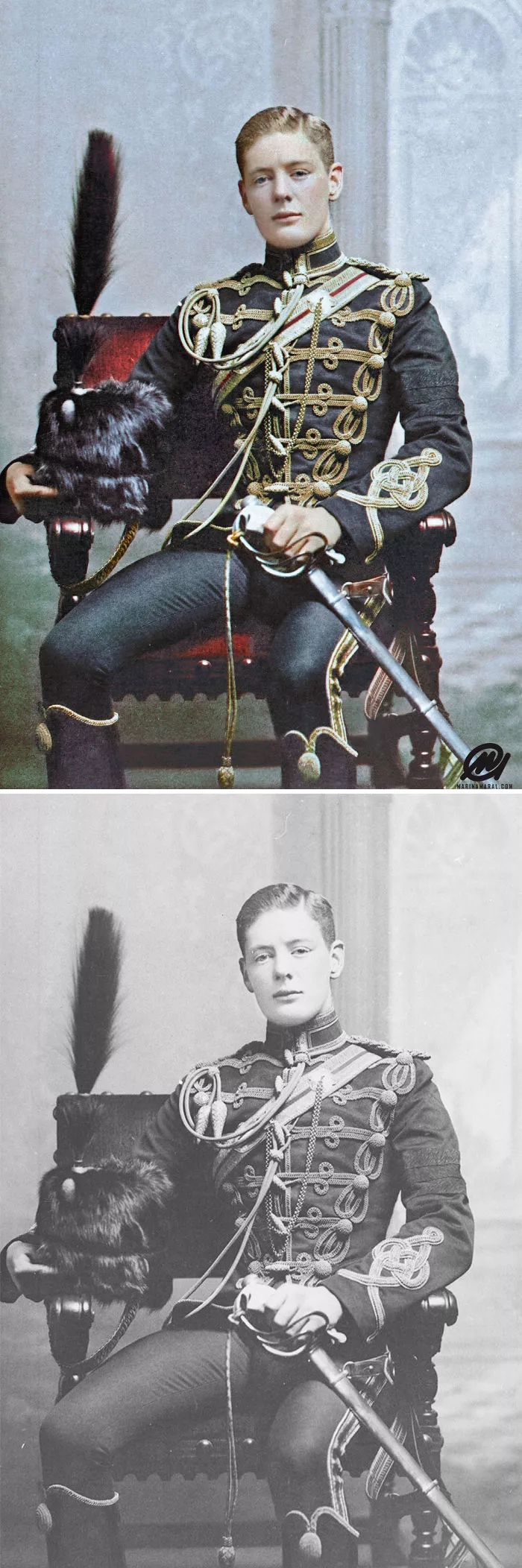 毫无ps痕迹的珍贵老照片,彩照变黑白老照片