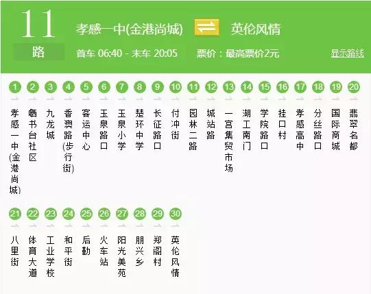 孝感25路公交路线,孝感十路公交车路线