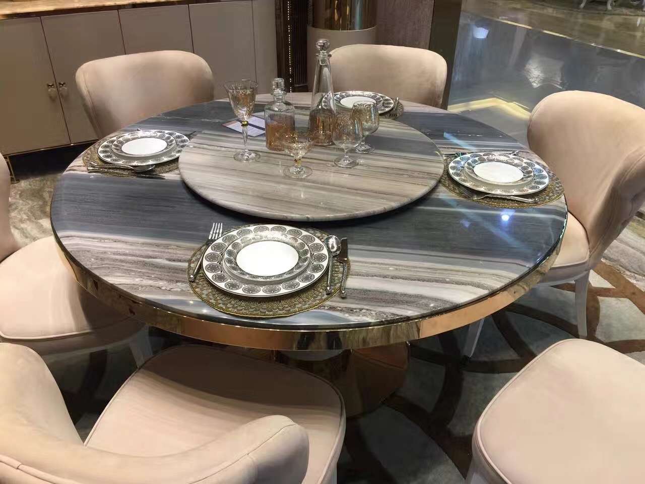 纯天然大理石餐桌优缺点,大理石餐桌最新款式图片