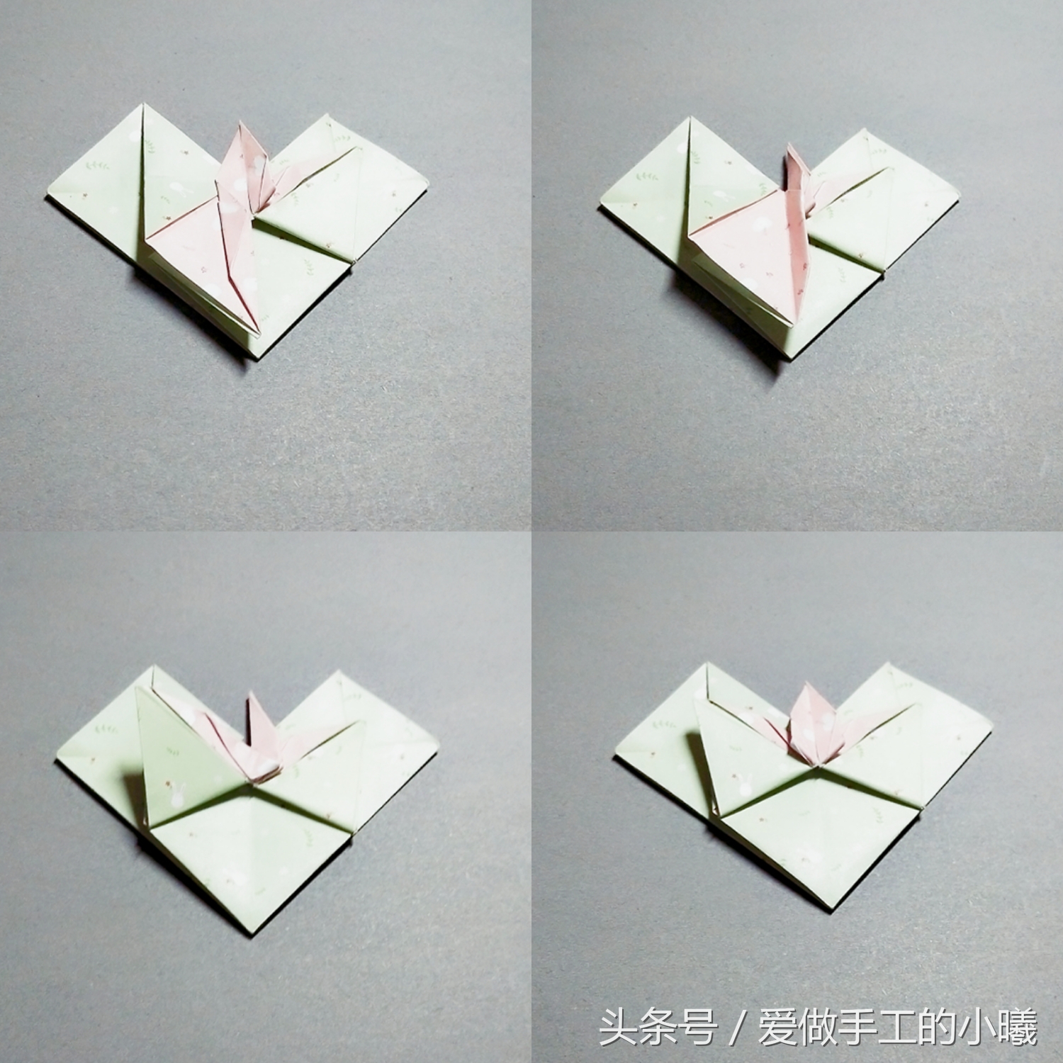 爱心千纸鹤折纸详解,100块爱心千纸鹤