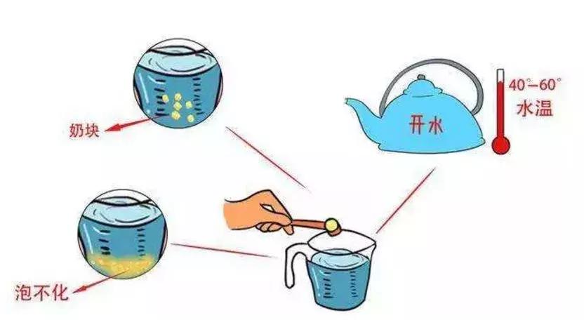 冲奶水太凉有影响吗,冲奶稍微奶粉多了一点有事吗