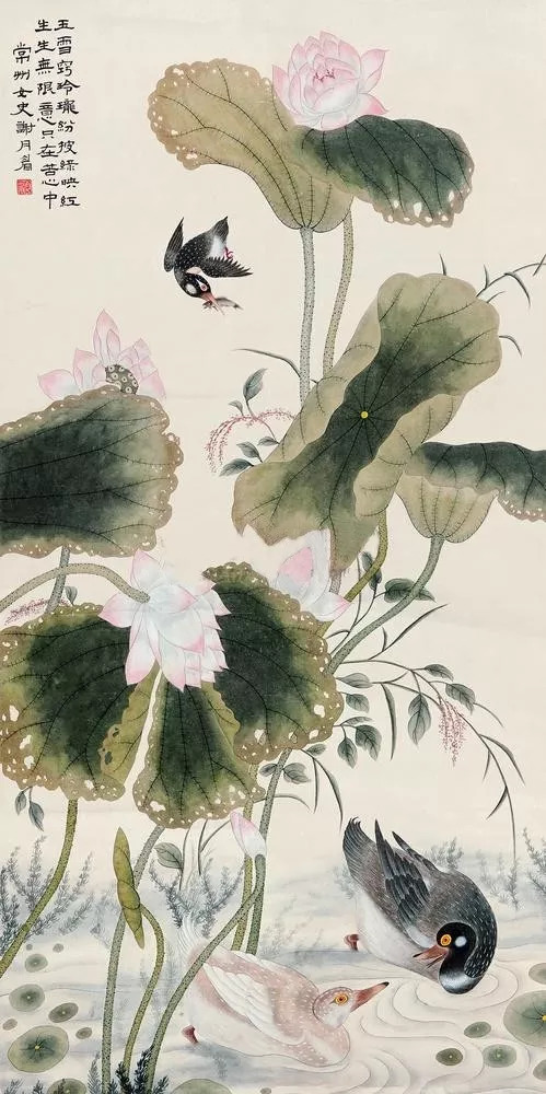 民国花鸟圣手大全,她凭自学成名堪称民国花鸟圣手