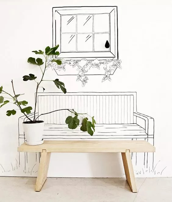 自家门口墙绘,一家房子墙绘