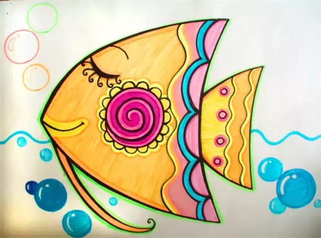 儿童油画棒画原创高清素材,儿童油画棒画素材