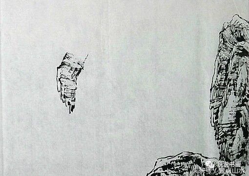 一整幅山水画画法教学a4纸,泼墨山水画技法竖幅