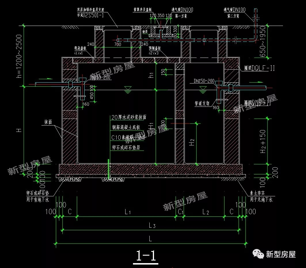农村自建房排污管如何接入化粪池,农村自建房化粪池施工注意事项
