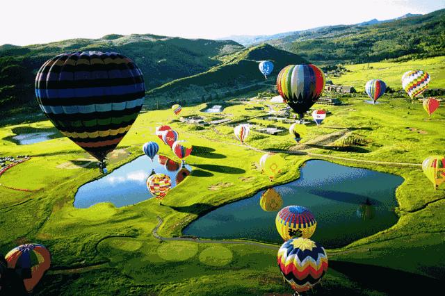 兰州张掖七彩丹霞热气球,兰州滑翔伞热气球