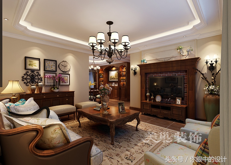 美式乡村田园客厅,美式乡村家具店郑州