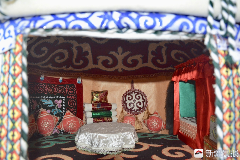 阿勒泰哈萨克族手工花毡,哈萨克族花毡